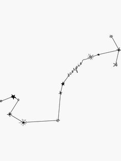 the star chart is shown in black and white, with stars on each side that are pointing upward