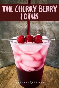 the cherry berry lotus-pin image Barista Drinks, Drink Flavors