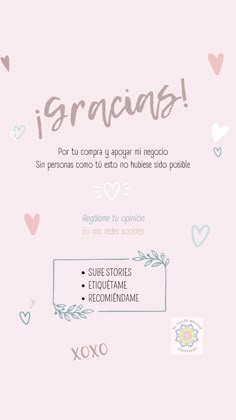 a pink background with hearts and the words i love you in spanish on top of it