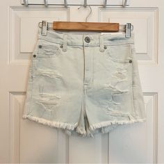 Made For Curves With Extra Room In The Hip & Thigh (From Ae Website). Light Wash, Ripped. Size 2 / 26w. Never Worn (Except To Try Fit). Ripped Denim Shorts, Denim Short, Extra Room, Ripped Denim, Next Level, American Eagle Outfitters, American Eagle, Denim Shorts, Size 2