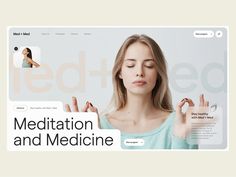 Meditation and medicine website designed by Awsmd. Connect with them on Dribbble; the global community for designers and creative professionals. 2024 Design Trends, Adaptive Design, Fitness Website, Types Of Meditation, Website Images