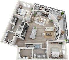 the floor plan of a two bedroom apartment