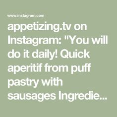 the text reads, appetizing tv on instagram you will do it daily quickly