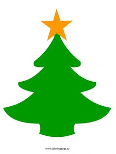 a green christmas tree with a star on top