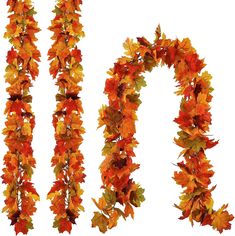 the letter n is made up of autumn leaves