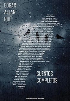 an advertisement with rain drops on it for cuentos completos by edgar alban poe