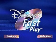 the logo for disney's fast play, which is on display in an advertisement