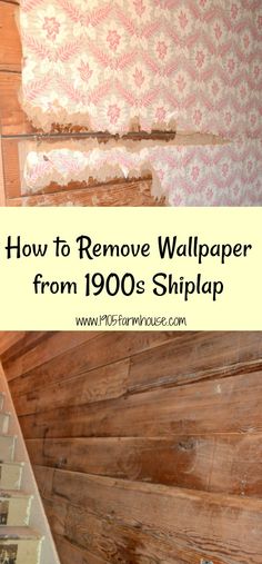 how to remove wallpaper from 100's shiplap with text overlay