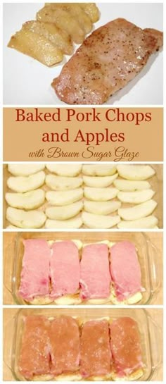 baked pork chops and apples with brown sugar glaze are the perfect side dish