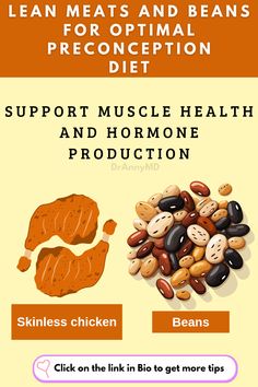 Lean meats and beans are excellent sources of protein, iron, and essential nutrients that support reproductive health and enhance fertility. Incorporating these foods into your preconception diet helps build strong muscles, regulate hormones, and provide sustained energy, preparing your body for a healthy pregnancy.#LeanMeats #Beans #PreconceptionNutrition #FertilityFoods #HealthyPregnancy #PrenatalHealth #ProteinPower #NutritionForMoms #BabyHealth #PregnancyPrep Regulate Hormones, Lean Meats, Sources Of Protein, How To Regulate Hormones, Protein Power