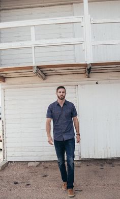 Outpost Woven Shirt - Men's Shirts | Buckle Fall Outfits For Work, Work Outfits, Stylish Men, Navy White