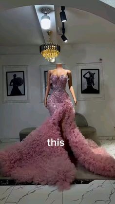 Pink Luxury Mermaid Dress For Prom Season, Luxury Pink Prom Gown, Glamorous Pink Prom Season Dress, Luxury Pink Embellished Pageant Dress, Exotic Prom Dresses, Luxury Pink Floor-length Mermaid Dress, All Black, Prom, Prom Dresses