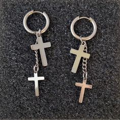 These Stainless Steel Cross Dangle Drop Earrings Are A Popular Choice For Men And Women Looking To Express Their Style. They Offer A Hip-Hop Style That Is Also Fashionable And Cool. Perfect To Dress Up Any Formal Or Casual Outfit, This Chic Piece Will Give Your Look Effortless Style. Perfect Gift: This Earrings Is A Great Gift For Man, Women, Teen, Father, Brother, Friends... It Also Suitable For Birthday, Valentine's Day, Anniversary, Wedding, Father's Day, Holiday, Christmas, Graduation, Or An Motorcycle Chain Bracelet, Hop Earrings, Ruby Necklace Pendant, Bullet Necklace, Skull Pendant Necklace, Wooden Bracelet, Earrings For Men, Steel Cross, Women Streetwear