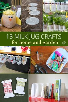 Detergent Jug Upcycle, Milk Jug Animal Crafts, Milk Jugs Crafts, Recycle Milk Jugs, Crafts With Milk Jugs, Yogurt Pouch Caps Crafts, Milk Jug Crafts For Kids, Milk Jug Easter Basket