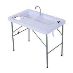 Camping Table With Sink, Fishing Table, Fish Cleaning Table, Portable Sink, Folding Camping Table, Sink Cover, Cleaning Fish, Outdoor Sinks