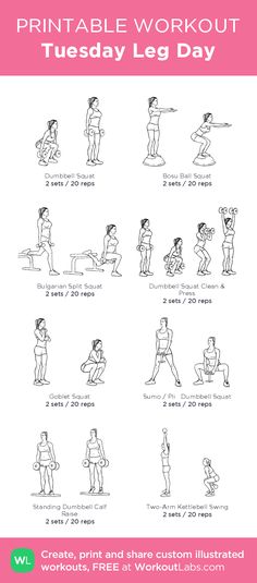 the printable workout guide for women and men