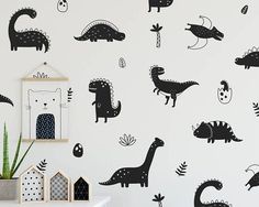 the dinosaur wall decals are perfect for any child's room or playroom