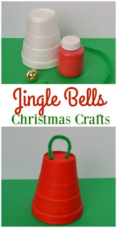 three different types of christmas crafts with the words jungle bells on them and an image of a