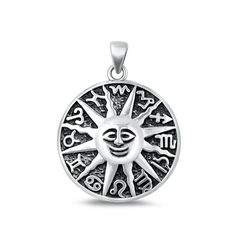 Sterling Silver Sun & Runes Pendant Oxidized Medallion Charm .925 New Jewelry Female Unisex All our silver jewelry is crafted from .925 silver also commonly referred to as sterling silver. Sterling silver is the standard for beautiful high-quality silver jewelry and cannot be replicated by lower priced silver plated jewelry. It is 92.5% pure silver, mixed with alloys to add strength and durability to stand the test of time. Keep your fine jewelry shiny and elegant by storing it properly. Jewelry needs to be stored in a dry area, preferably away from air in a jewelry box or plastic bag. Avoid exposure to harsh chemicals. Use a polishing cloth to remove tarnish build-up over time. Size: One Size.  Age Group: adult. Sun Runes, Tarnish Remover, Silver Plated Jewelry, New Jewelry, Pure Silver, Runes, Plastic Bag, Womens Watches, Womens Necklaces