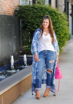 Maxi Kimono Outfit, Kimono Outfit, Plus Size Kimono, Maxi Kimono, Curvy Girl Fashion, Trend Fashion