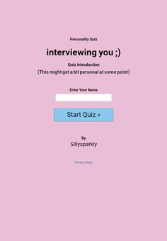 a pink background with the words interviewing you on it and an image of a person's profile