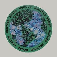 a green and white sticker with the words reduce reduce reduce reduce reduce reduce reduce reduce reduce