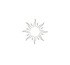 the outline of a sun on a white background