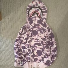 Size Medium Bape Purple, Bape Jacket, Bathing Ape, Color Purple, Zip Ups, Jackets & Coats, Jackets For Women, Size Medium, Purple