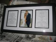 two framed photos with the same poem on them