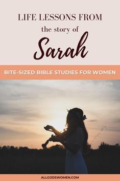 the cover of life lessons from the story of sarah, with an image of a woman