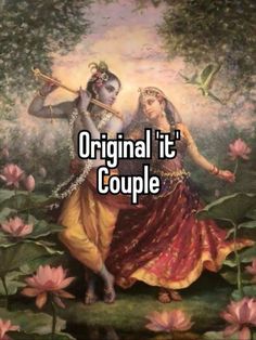 an image of two women dancing in front of flowers with the words original it couple