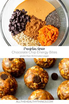 Pumpkin Healthy, All The Healthy Things, Bake Pumpkin, No Bake Pumpkin, Energy Bites Recipes, Spiced Chocolate, Dessert Aux Fruits, Protein Ball, Delicious Pumpkin