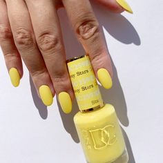 Dnd Nail Polish, Colorful Nail Designs, Yellow Nails, Pretty Acrylic Nails