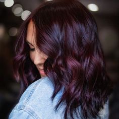 Plum Hair Color Formula, Dark Plum Hair Color, Plum Brown Hair, Dark Plum Hair, Plum Hair Color, Wine Hair Color, Hair Color Plum, Rambut Brunette