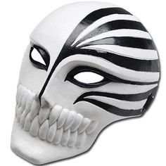 From the hit anime series Bleach comes this awesome replica of Ichigo Tensa's mask! Mask measures 11" x 9.5". The fully wearable mask is one size fits all with an adjustable strap. Perfect for cosplay! Ichigo Hollow Mask, Ichigo Hollow, Hollow Mask, Anime Home Decor, Dark Costumes, Creepy Masks, Bleach Ichigo, Mask Drawing, Half Mask