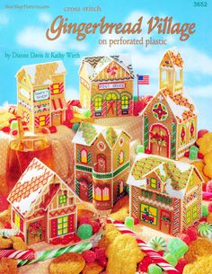 gingerbread village on perforated plastic by donna davis and kathy wright, illustrated by susan smith