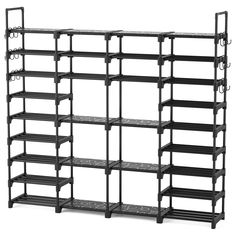 PRICES MAY VARY. 【Extra-large Capacity】: Are you looking for a larger capacity shoe rack? ROJASOP large 9-tier shoe rack Size 66"L x 12"W x 60.3"H Inches. The tall shoe rack can stores up to 68 pairs adult shoes, different height levels fit from loafers, boots and high heels or other larger accessories, enough for you and your family's daily life. The shoe rack for closet is perfect install at your home, in office garage or dorm room. 【Thoughtful Design】: ROJASOP metal shoe rack equipped with 18 Garage Shoe Rack, Tall Shoe Rack, Shoe Rack For Closet, Large Shoe Rack, Loafers Boots, Shoe Rack Organizer, Metal Shoe Rack, Entryway Closet, Stackable Shoe Rack