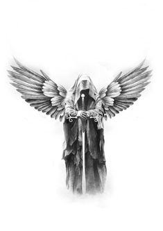 Dark Angel Tattoo, Angel Warrior Tattoo, Angel Back Tattoo, Guardian Angel Tattoo Designs, Archangel Michael Tattoo, St Michael Tattoo, Tattoo Angel