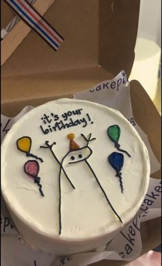 a birthday cake in a box that says it's your birthday