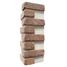 a stack of stacked stone blocks against a white background