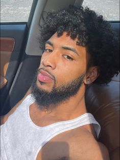 Beard Styles For Black Men, Black Men With Beards, Growing Hair Men, Black Hair Inspiration, Male Haircuts Curly