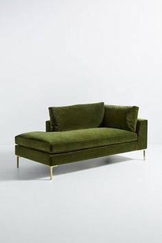 Interior Design Inspo Couch Designs, Condo Decor, Hanging Furniture, Green Couch, Leather Chaise, Chaise Lounge Sofa, Corner Sofa Set, Plant Shop, Sleeper Sectional