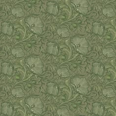 an image of a wallpaper with flowers and leaves in green colors on a brown background