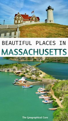 beautiful places in massachusetts with text overlay