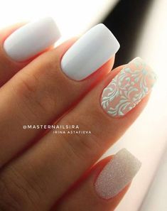 Simple Wedding Nails, Fall Wedding Nails, Wedding Nail Art Design, Milky Nails, Pointy Nails, Wedding Nail, Her Nails, Wedding Nails Design