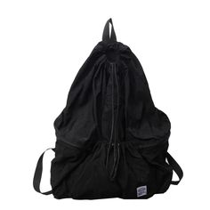 UAKISS - Design Women's Big Cloth Drawstring Backpacks 2024 Summer New Trend Y2K Korean Fashion Backpack Lady Travel Back Packs SIZE: (Width)29cm * (Height)42cm * (Thickness)15cm Streetwear Backpack With Pockets, Multifunctional Backpack For Streetwear, School Backpack With Drawstring In Nylon, Casual Large Capacity Gym Backpack, Black Large Capacity Drawstring Backpack, Multifunctional Nylon Backpack For Streetwear, Functional Large Capacity Backpack For Streetwear, Nylon Backpack Drawstring Bag For School, Nylon Drawstring Backpack Bag For School