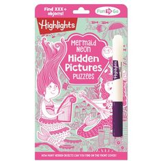 a purple marker with the words hidden pictures on it