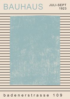 the back cover of bauhus's album, with lines in blue and white