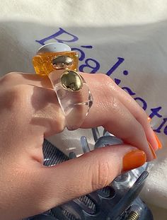 Orange Ring, Chunky Jewelry, Bagan, Rich Kids, Stylish Jewelry