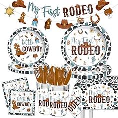 Rodeo Birthday Party Decorations, My First Rodeo Birthday Party, 1st Rodeo Birthday Party, Birthday Party Decorations Blue, 1st Rodeo Birthday, First Rodeo Birthday Party, My First Rodeo Birthday, Rodeo Baby Shower, Rodeo Birthday Party